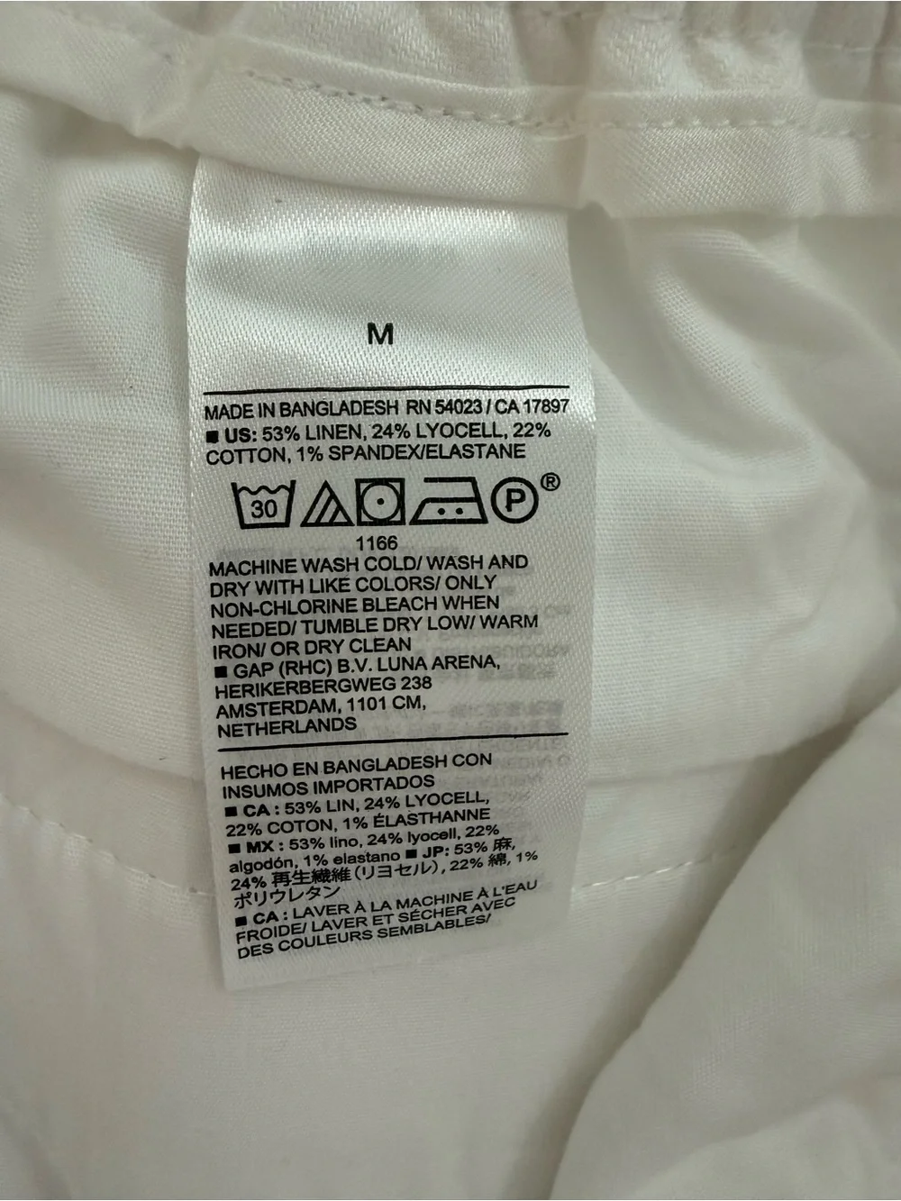 Banana Republic Wide-Leg White Linen Trousers